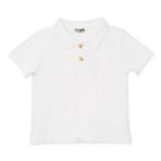 HelloBaby Erkek Bebek Tişört Polo Yaka Kısa Kol - Beyaz