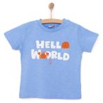 HelloBaby Erkek Bebek Tişört Under the Sea Bisiklet Yaka Kısa Kol Mavi -