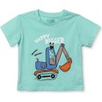 Hellobaby Erkek Bebek Tshirt Süprem Bisiklet Yaka Kısa Kol - Mint - 9 - 12 Ay