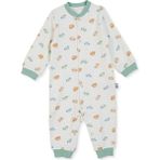 Hellobaby Erkek Bebek Tulum Çıtçıtlı Bisiklet Yaka Uzun Kol Patikli - Ekru - 6 - 9 Ay