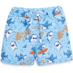 Hellobaby Erkek Bebek Uv Koruma Şort Mayo Köpekbalığı Desen Ipli Micro Kumaş - 4 Yaş - Mavi