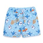 HelloBaby Erkek Bebek UV Koruma Şort Mayo Köpekbalığı Desen İpli Micro Kumaş
