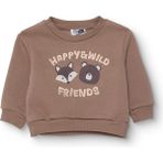 Hellobaby Erkek Bebek Woodland Boy 2 Sweatshirt Şardonlu Üç Iplik Bisiklet Yaka Uzun Kol - Kahverengi - 18 - 24 Ay