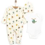 Hellobaby Erkek Tulum-Body-Şapka Erkek Bebek - Yenidoğan - Lacivert