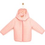 HelloBaby HelloBaby Basic Kapüşonlu Fermuarlı Mont Kız Bebek - Açık Pembe - 2 Yaş
