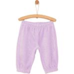 HelloBaby HelloBaby Basic Lastikli Kadife Eşofman Alt Kız Bebek - Lila - 6 Ay