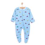 HelloBaby HelloBaby Erkek Bebek Patikli Tulum Taşıtlar Fermuarlı Bisiklet Yaka Uzun Paça Uzun Kol