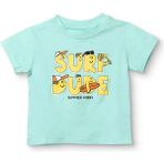 Hellobaby Hellobaby Erkek Bebek Tshirt Plaj Baskılı Bisiklet Yaka Kısa Kol - Mint - 12 - 18 Ay