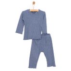 HelloBaby HelloBaby Erkek Bebek Uzun Kol Pijama Takımı Çıtçıtlı Bisiklet Yaka Uzun Paça Uzun Kol
