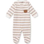 Hellobaby Hellobaby, Erkek, Patikli Tulum, Hayvan Baskılı, Fermuarlı, Bisiklet Yaka, Uzun, Uzun Kol - Bej - 0 - 1 Ay