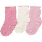 Hellobaby Hellobaby Kız Bebek 3lü Kaydırmaz Çorap - 0 - 6 Ay - Pembe