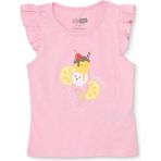 Hellobaby Hellobaby Kız Bebek Atlet Tshirt Meyve Baskılı Bisiklet Yaka Atlet - Pembe - 9 - 12 Ay