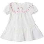 Hellobaby Hellobaby Kız Bebek Elbise Çiçek Baskılı Flower Garden Crew Neck Kısa Kol - 6 - 9 Ay - Ekru