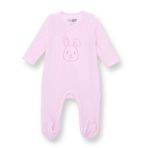 HelloBaby HelloBaby Kız Bebek Kadife Patikli Tulum Hayvan Baskılı Bisiklet Yaka Uzun Paça Uzun Kol