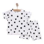 HelloBaby HelloBaby Kız Bebek Kısa Kol Pijama Takımı Bisiklet Yaka