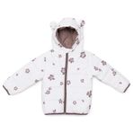 HelloBaby HelloBaby Kız Bebek Mont Çiçek Baskılı Fermuarlı Basic Kapüşonlu
