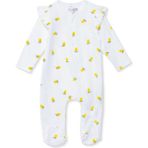 Hellobaby Hellobaby Kız Bebek Patikli Tulum Meyve Baskılı Fermuarlı Bisiklet Yaka Uzun Paça Uzun Kol - Ekru - 1 - 3 Ay