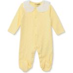 Hellobaby Hellobaby Kız Bebek Patikli Tulum Puantiyeli Çıtçıtlı Dantel Yaka Uzun Paça Uzun Kol - Sarı - 3 - 6 Ay
