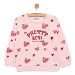 HelloBaby HelloBaby Kız Bebek Sweatshirt Basic Bisiklet Yaka Uzun Kol