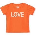 Hellobaby Hellobaby Kız Bebek Tshirt Bisiklet Yaka Kısa Kol - Mercan - 9 - 12 Ay
