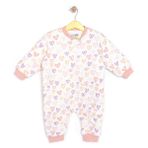 HelloBaby HelloBaby Kız Bebek Uyku Tulumu Kalp Baskılı Fermuarlı Bisiklet Yaka Uzun Paça Uzun Kol