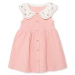 HelloBaby HelloBaby, Kız, Elbise, Çiçek Baskılı, Düğmeli, Vintage Girl, Bebe Yaka, Kısa Paça, Atlet