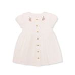 HelloBaby HelloBaby, Kız, Elbise, Çiçek Baskılı, Düğmeli, Vintage Girl, Bebe Yaka, Kısa Paça, Kısa Kol
