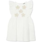 Hellobaby Hellobaby, Kız, Elbise, Çiçek Baskılı, Düğmeli, Vintage Girl, Bisiklet Yaka, Kısa Paça, Kısa Kol - 3 - 4 Yaş - Ekru