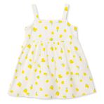 HelloBaby HelloBaby, Kız, Elbise, Meyve Baskılı, Lemonade, Modelli Yaka, Kısa Paça, İp Askılı