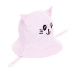 HelloBaby Kedi Model Bucket Kız Şapka Bebek - Pembe