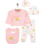 Hellobaby Kız 5li Askı Hastane Çıkışı Kız Bebek - Yenidoğan - Bej