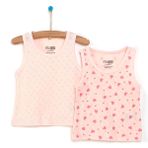HelloBaby Kız Bebek 2'li Açık Pembe Ribanalı Atlet