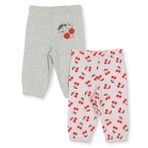 HelloBaby Kız Bebek 2li Alt Meyve Baskılı Ribanalı - Pembe