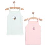 HelloBaby Kız Bebek 2li Atlet Karışık Renkli