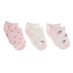 HelloBaby Kız Bebek 3lü Bilek Çorap Çilek Baskılı - Pembe