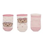 HelloBaby Kız Bebek 3lü Bilek Çorap Hayvan Baskılı - Pembe
