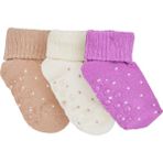 Hellobaby Kız Bebek 3lü Kıvrık Çorap - 0 - 3 Ay - Sarı