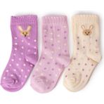 Hellobaby Kız Bebek 3lü Soket Çorap Hayvan Baskılı - 6-12 Ay - Pembe