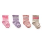 HelloBaby Kız Bebek 5li Soket Çorap Çizgili - Pembe