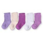 HelloBaby Kız Bebek 5li Soket Çorap Dinozor Baskılı - Pembe