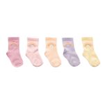 HelloBaby Kız Bebek 5li Soket Çorap Puantiye Baskılı - Pembe