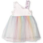 Hellobaby Kız Bebek Abiye Elbise Fermuarlı Modelli Yaka Atlet - 3 - 4 Yaş - Renkli