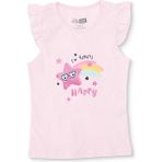 Hellobaby Kız Bebek Atlet Tshirt Süprem Bisiklet Yaka Atlet Kol - Pembe - 12 - 18 Ay