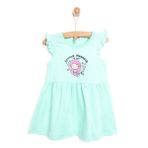 HelloBaby Kız Bebek Basic Elbise Bisiklet Yaka Atlet Kol Karışık Renkli - Mint