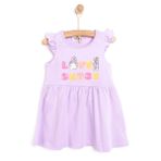 HelloBaby Kız Bebek Basic Elbise Bisiklet Yaka Atlet Kol Mor - Lila