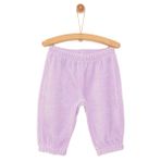 HelloBaby Kız Bebek Basic Eşofman Alt Kadife Lastikli Paça Mor - Lila