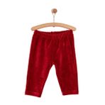 HelloBaby Kız Bebek Basic Eşofman Alt Kadife Reçme Paça Bordo -