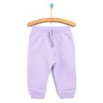 HelloBaby Kız Bebek Basic Eşofman Alt Ribanalı Paça Mor - Lila