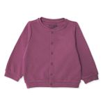 HelloBaby Kız Bebek Basic Hırka Çıtçıtlı Bisiklet Yaka Uzun Kol - Gül Kurusu