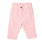 HelloBaby Kız Bebek Basic Pantolon Kadife Reçme Paça Pudra -
